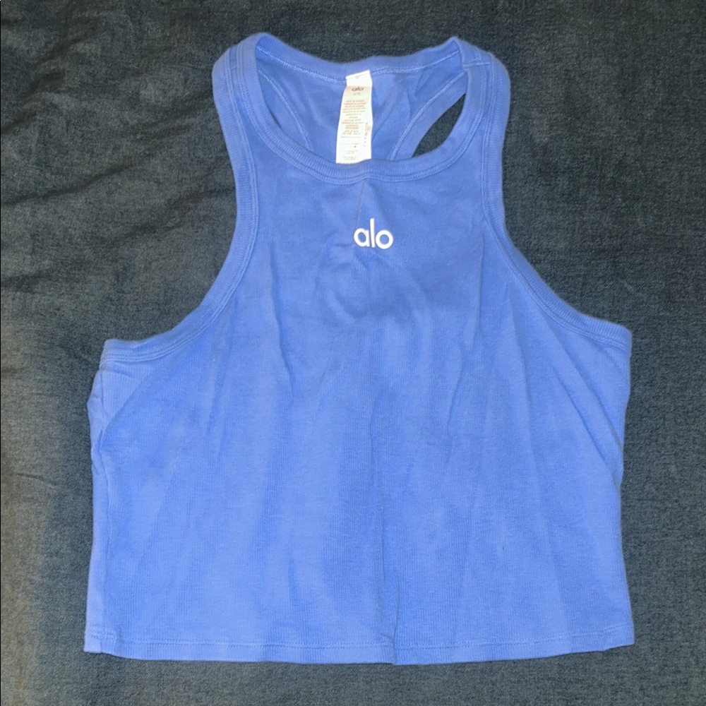 ALO Yoga Women's Crystal Clear Blue Aspire Tank Top